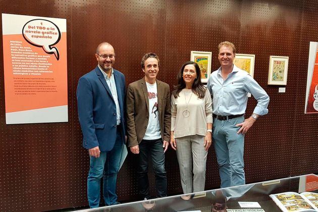 El concejal de Cultura Dabid Luque, Fernando González Viñas y los ediles Carmen Sousa y José Luis Moreno (PP).