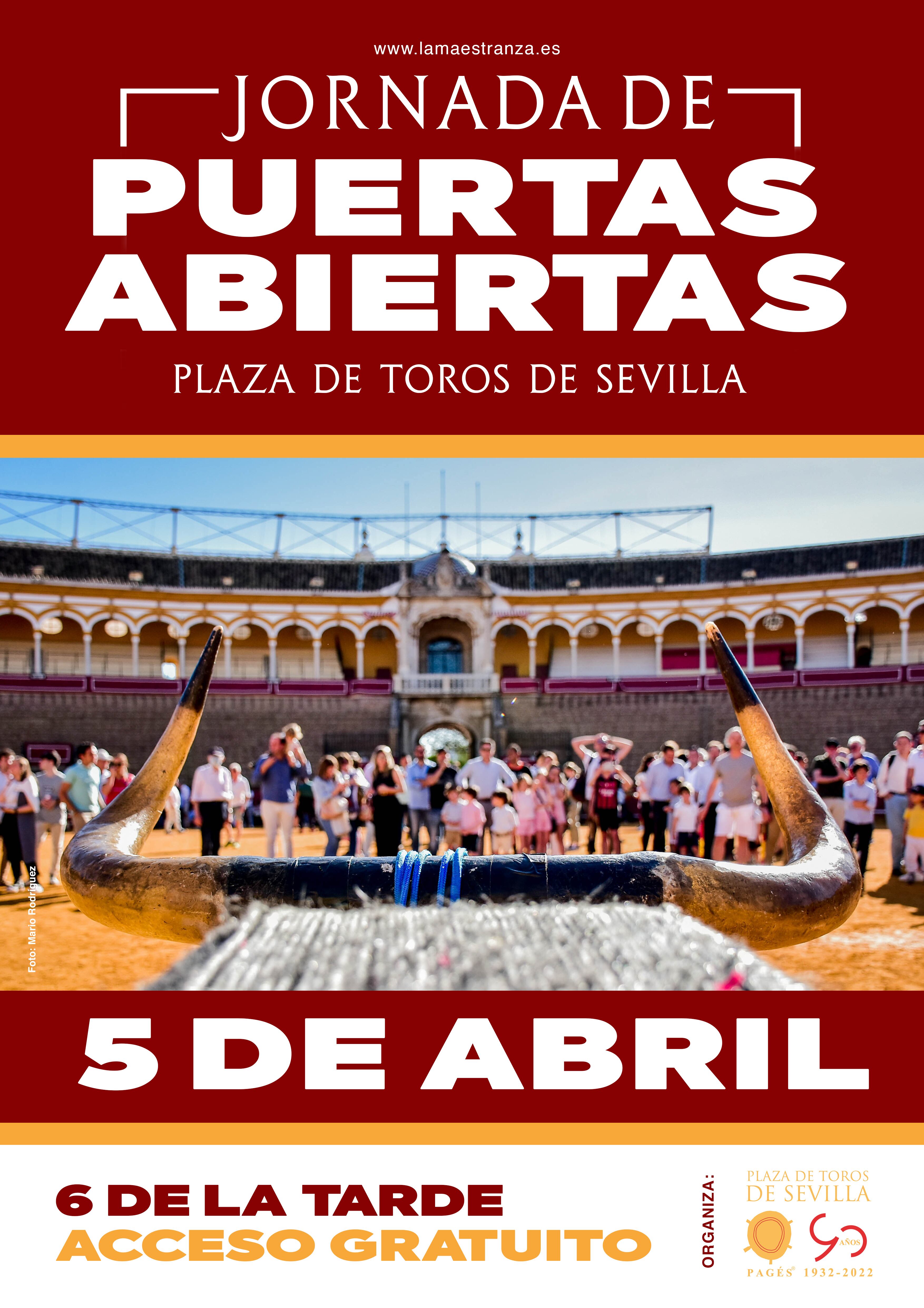 Cartel de la jornada de puertas abiertas en la Real Maestranza