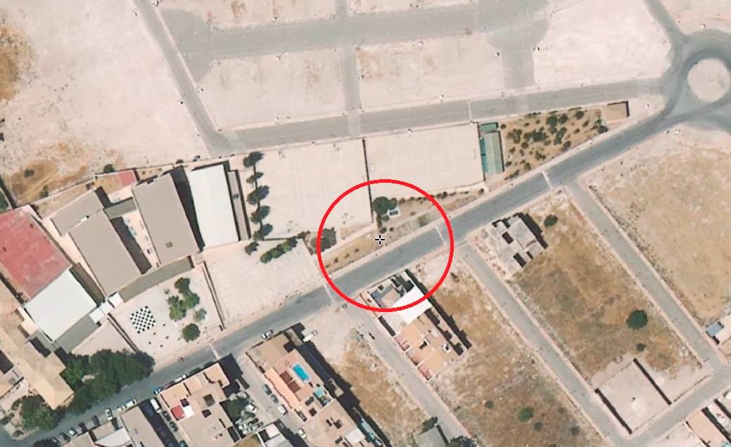 Vista aérea donde se van a ubicar los nuevos espacios del IES Juan López Morillas