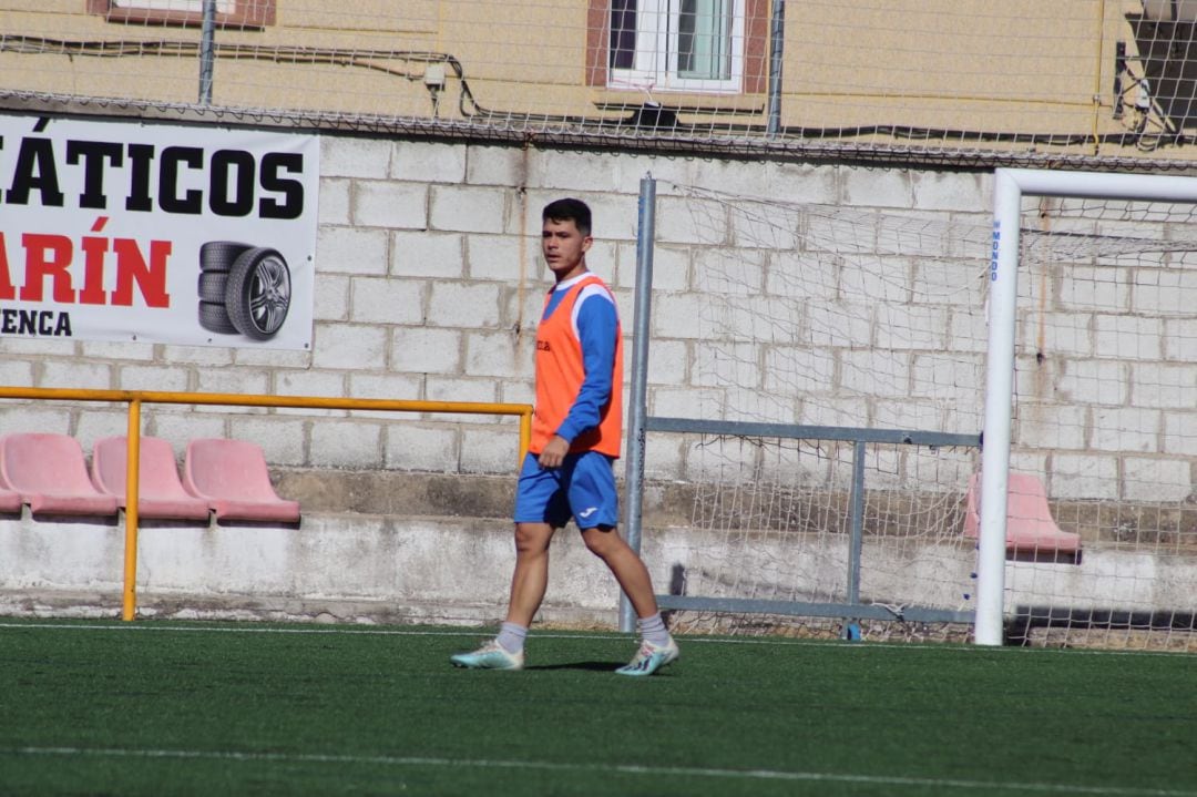 Fermín Sánchez, en el entrenamiento 