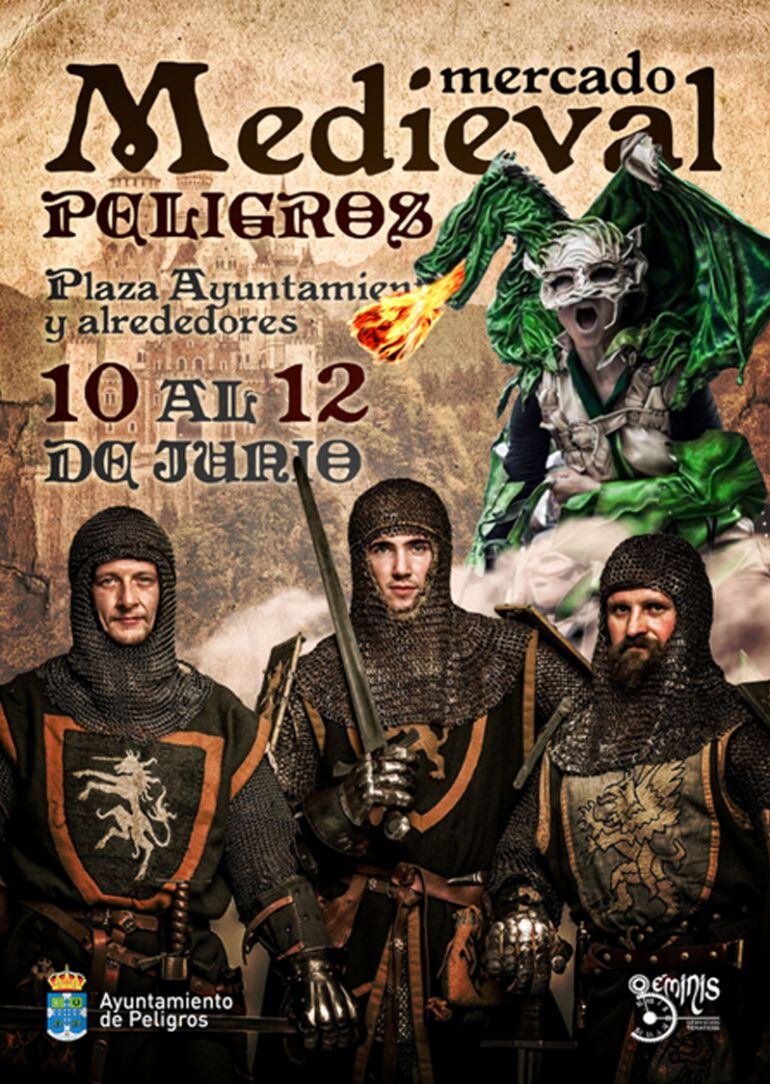 Cartel del Mercado Medieval de Peligros(Granada)