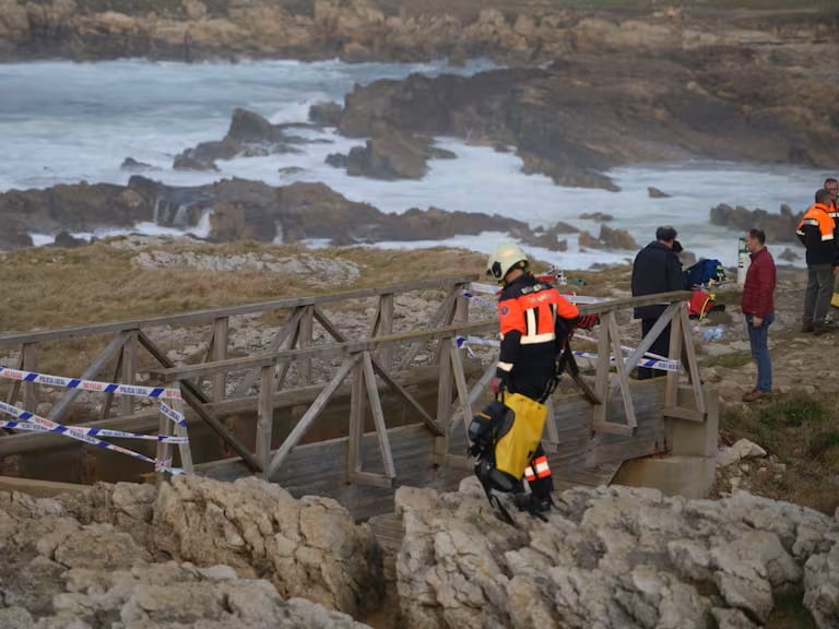 Pasarela colapsada en Santander