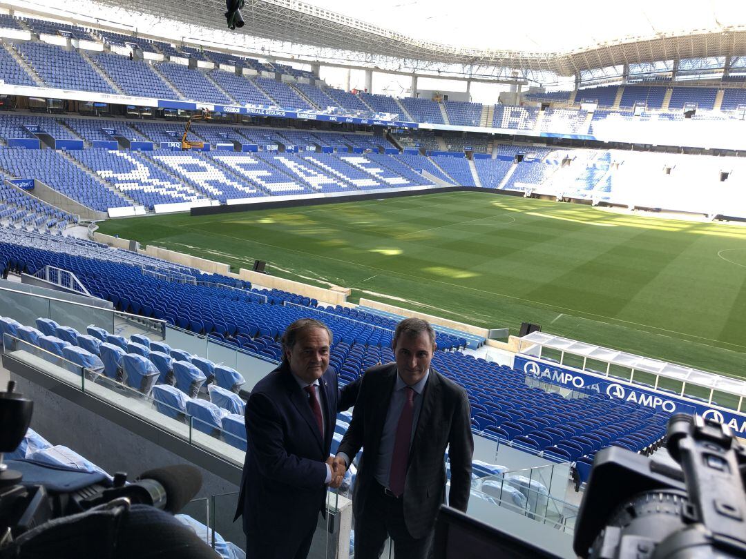 Aperribay el día de la presentación del nuevo patrocinador de Anoeta