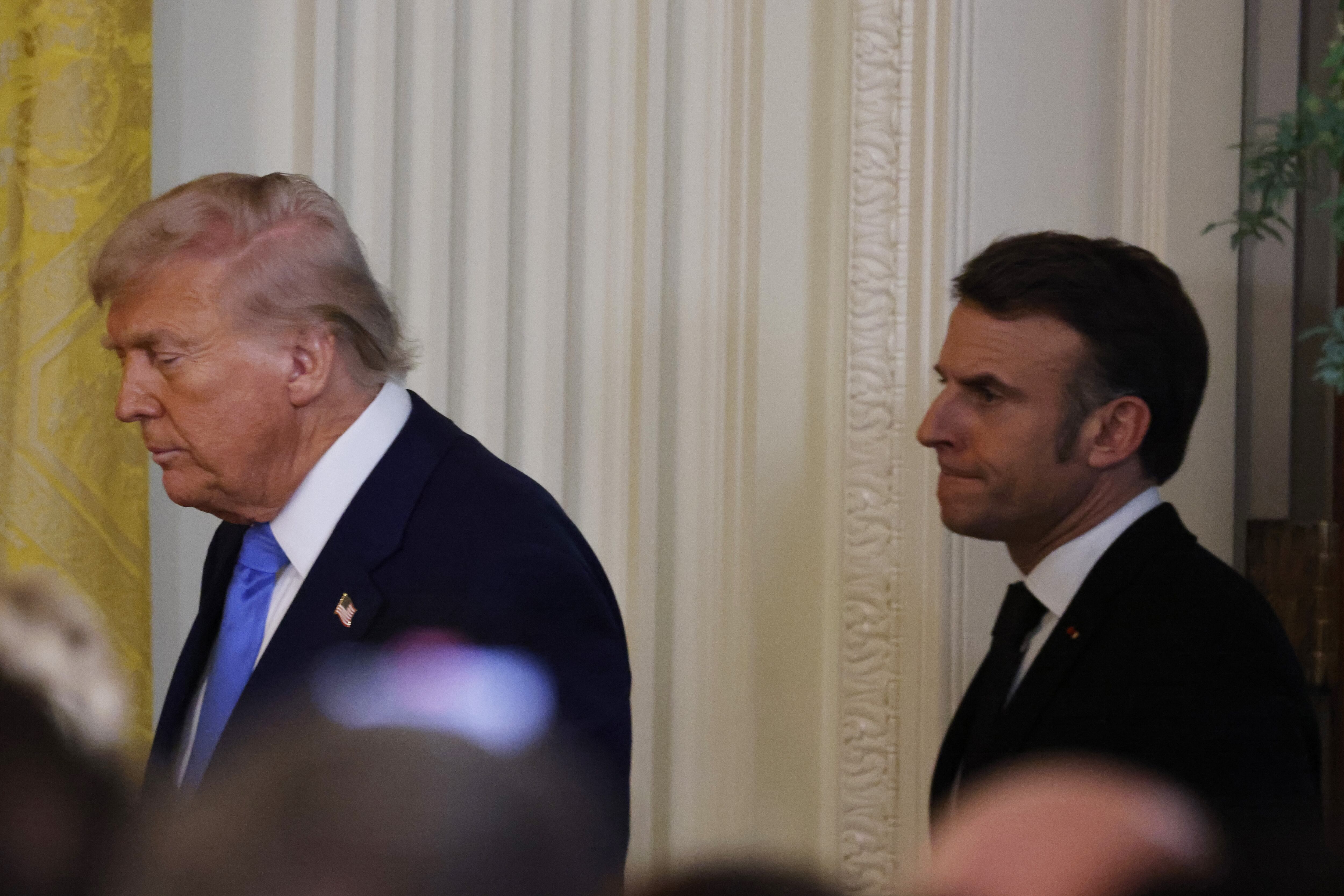 El presidente de EEUU, Donald Trump, y el francés, Emmanuel Macron, en una imagen de archivo.