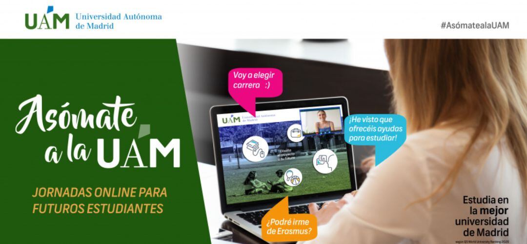 ‘Asómate a la UAM’, unas jornadas online para futuros alumnos