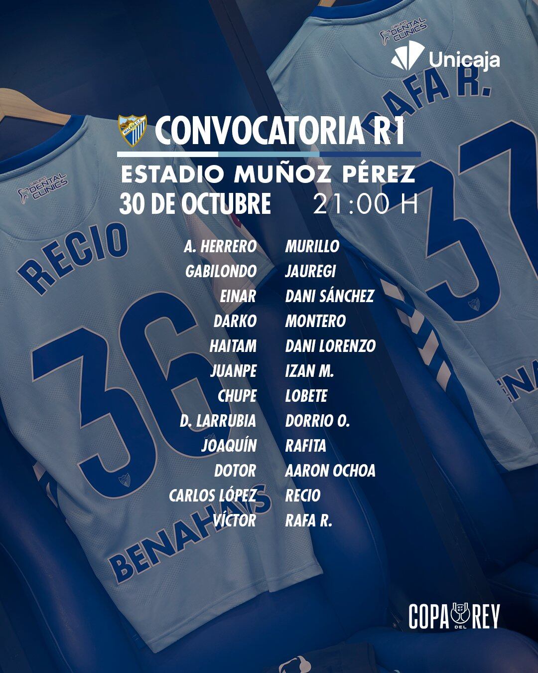 Así anunció el Málaga la convocatoria para Estepona