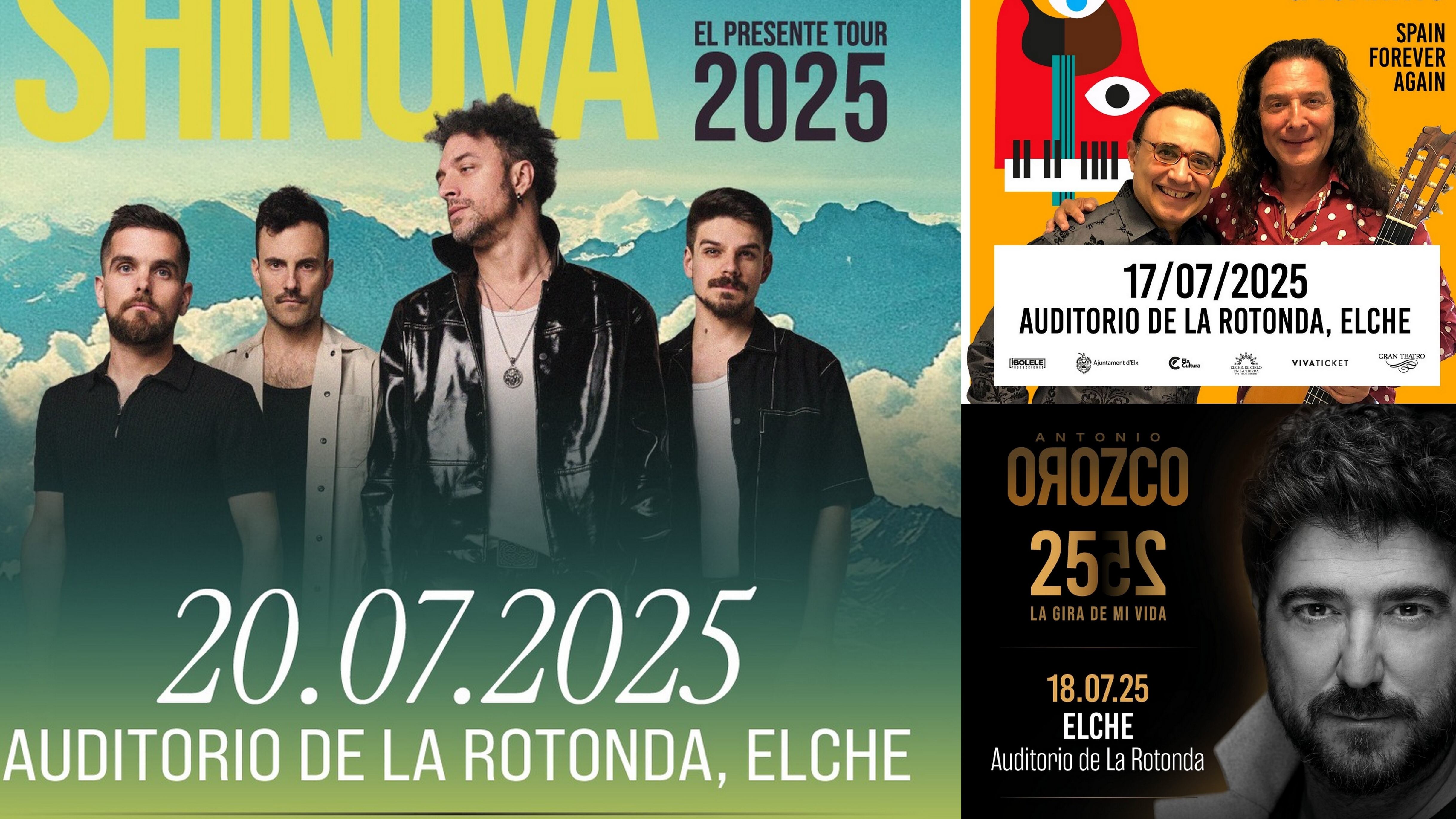 Ciclo de Conciertos en Elche: Música para todos los gustos este julio en el Auditorio de La Rotonda