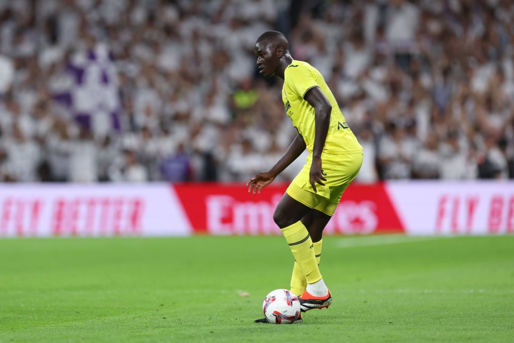 Pape Gueye en el partido de LaLiga EA Sports, entre el Real Madrid y el Villarreal CF.
