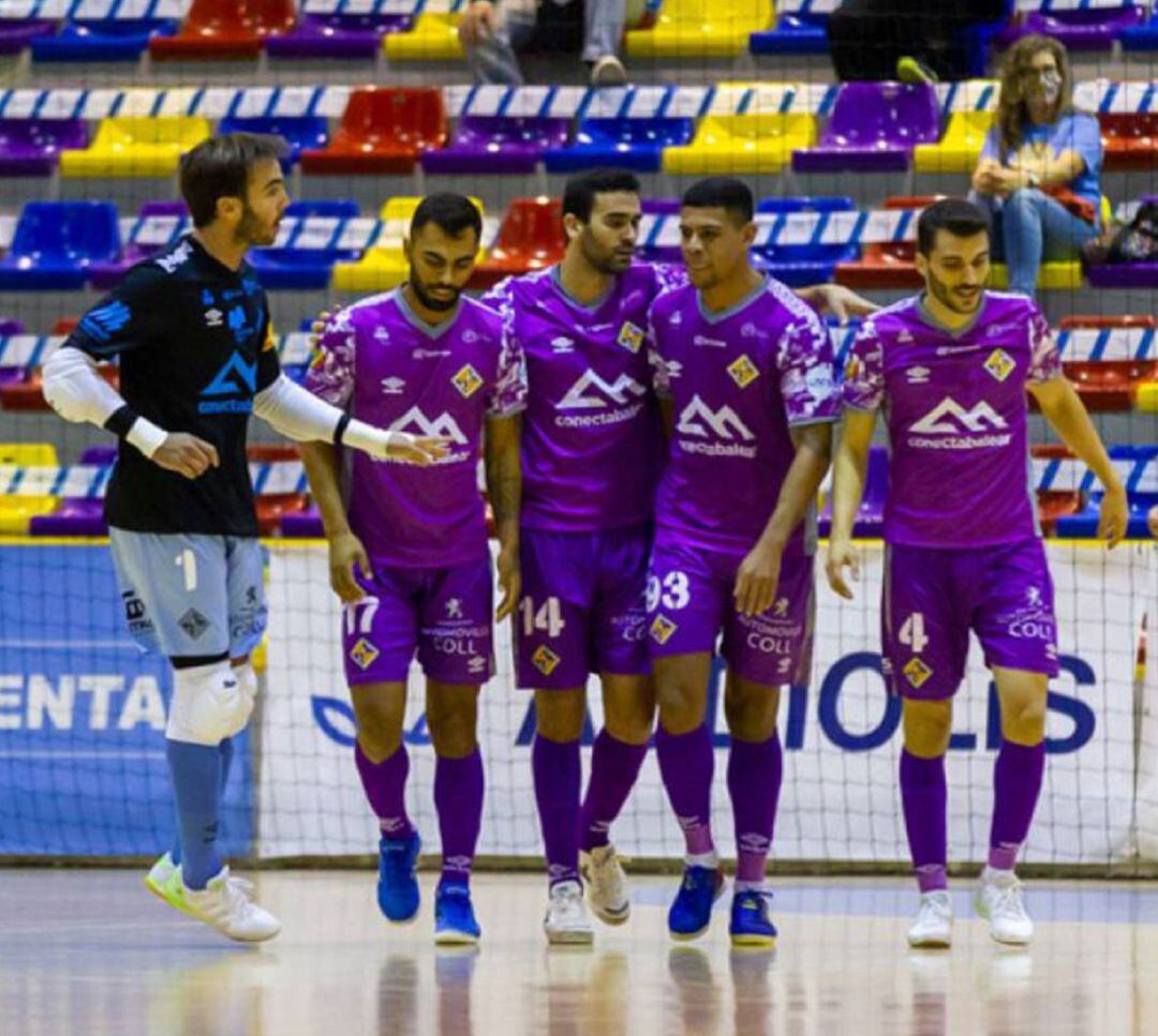 Jugadores del Palma Futsal celebrando un gol