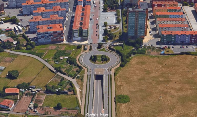 Vista aérea del Barrio Covadonga de Torrelavega.