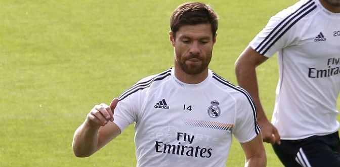 Xabi Alonso, durante un entrenamiento