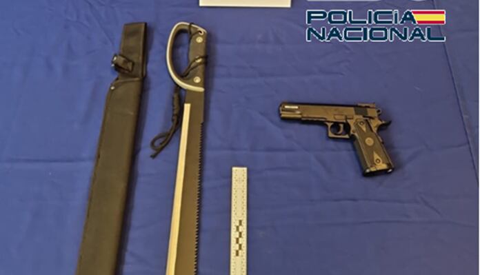 Armas incautadas por la Policía