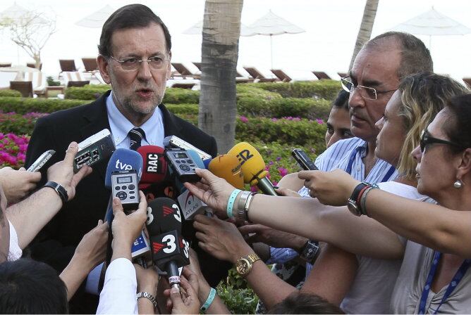 Rajoy en la ciudad de Los Cabos (México) donde se celebra la Cumbre del G20