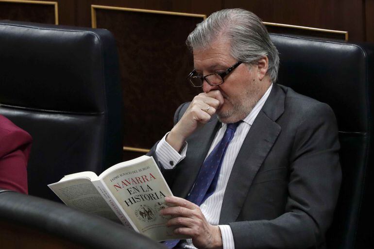 El ministro de Educación, Íñigo Méndez de Vigo, durante la sesión plenaria del Congreso 