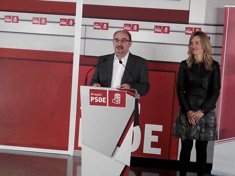 Javier Lambán junto a Pilar Alegría 