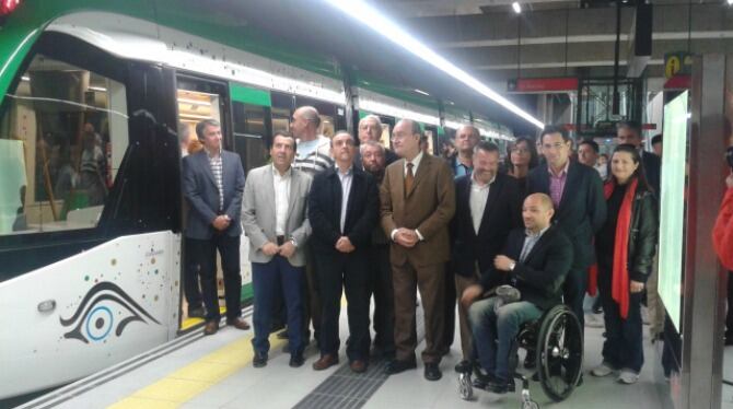 Representantes de las administraciones visitan la estación del Metro en la Ciudad de la Justicia