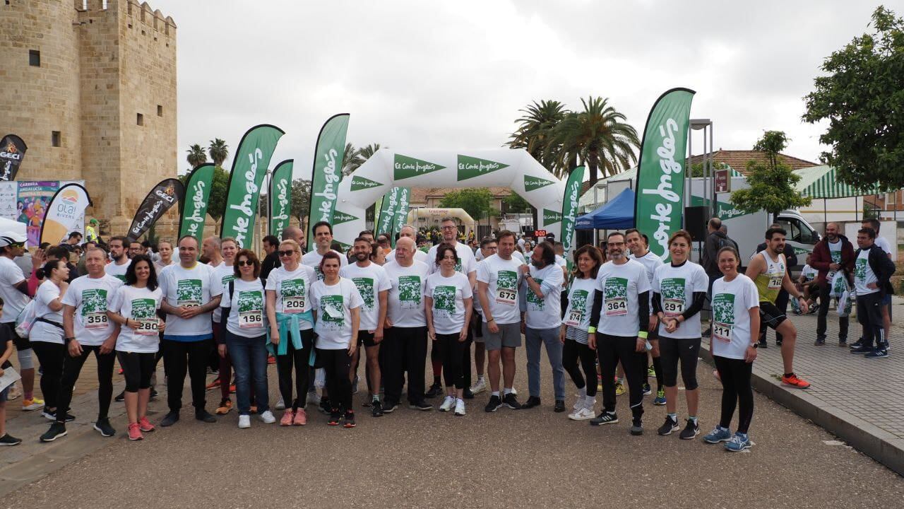 Los consejeros de Igualdad y Salud, Rocío Ruiz y Jesús Aguirre, en la i Carrera contra el Odio de Andalucía, que se ha celebrado hoy en Córdoba