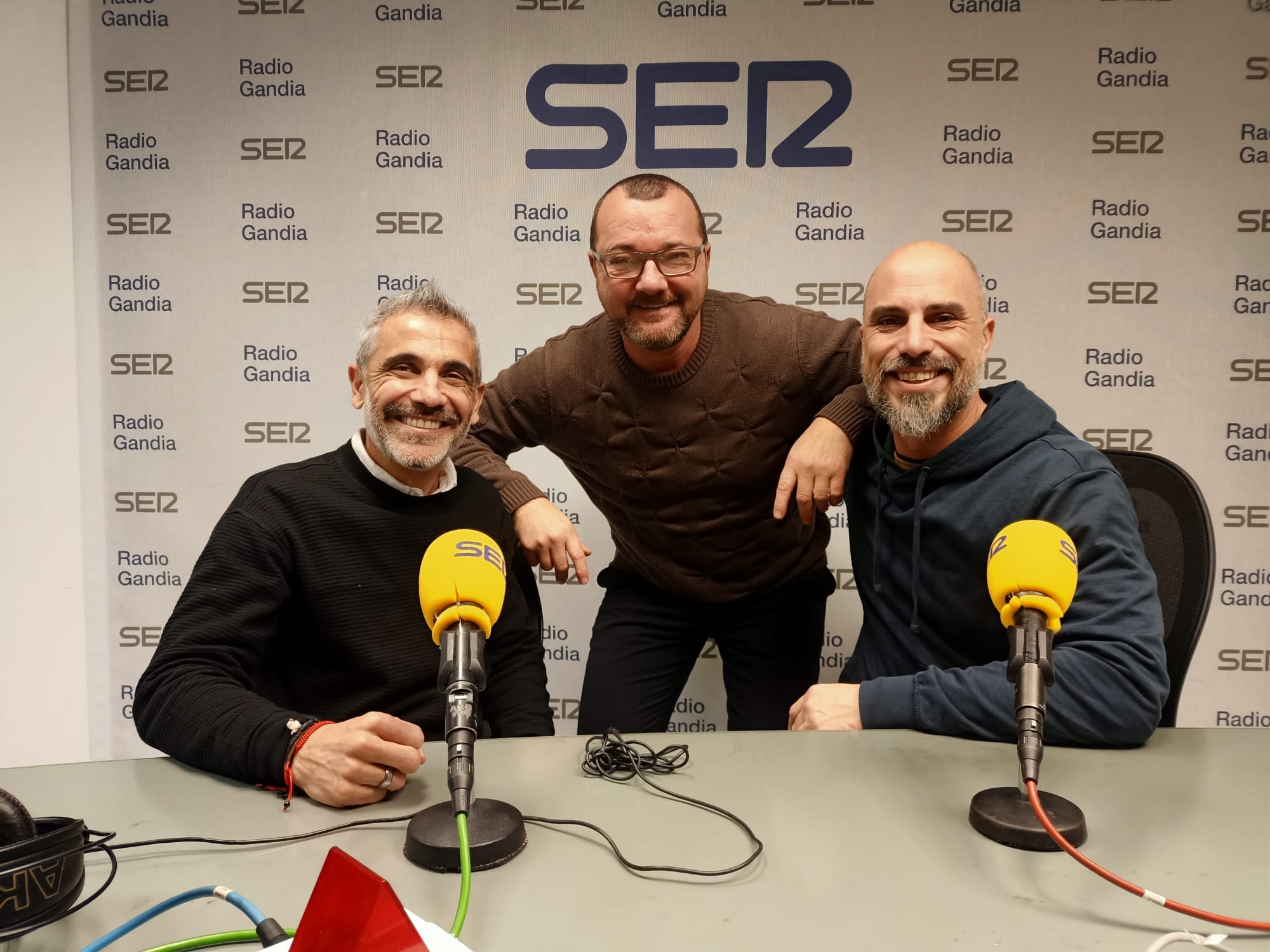 Francisco Martínez y Diego Rufat junto a Daniel Ardid