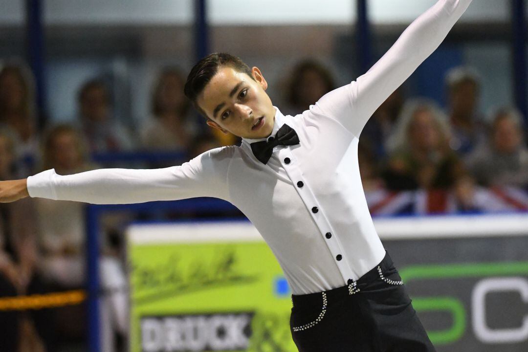 Héctor Díez, en plena competición, en pos del campeonato de Europa.