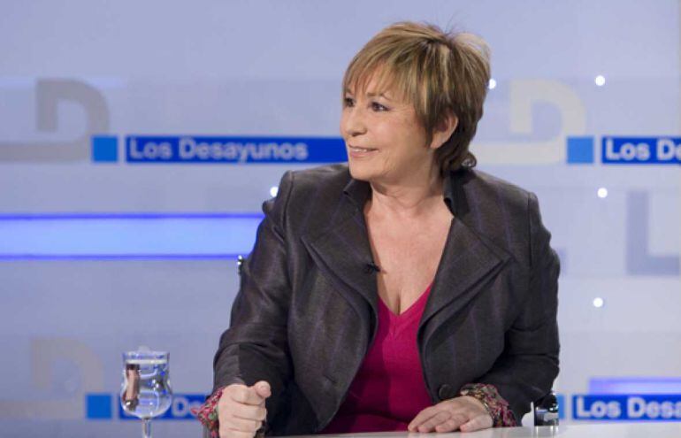 Celia Villalobos en una imagen de archivo en los desayunos de TVE