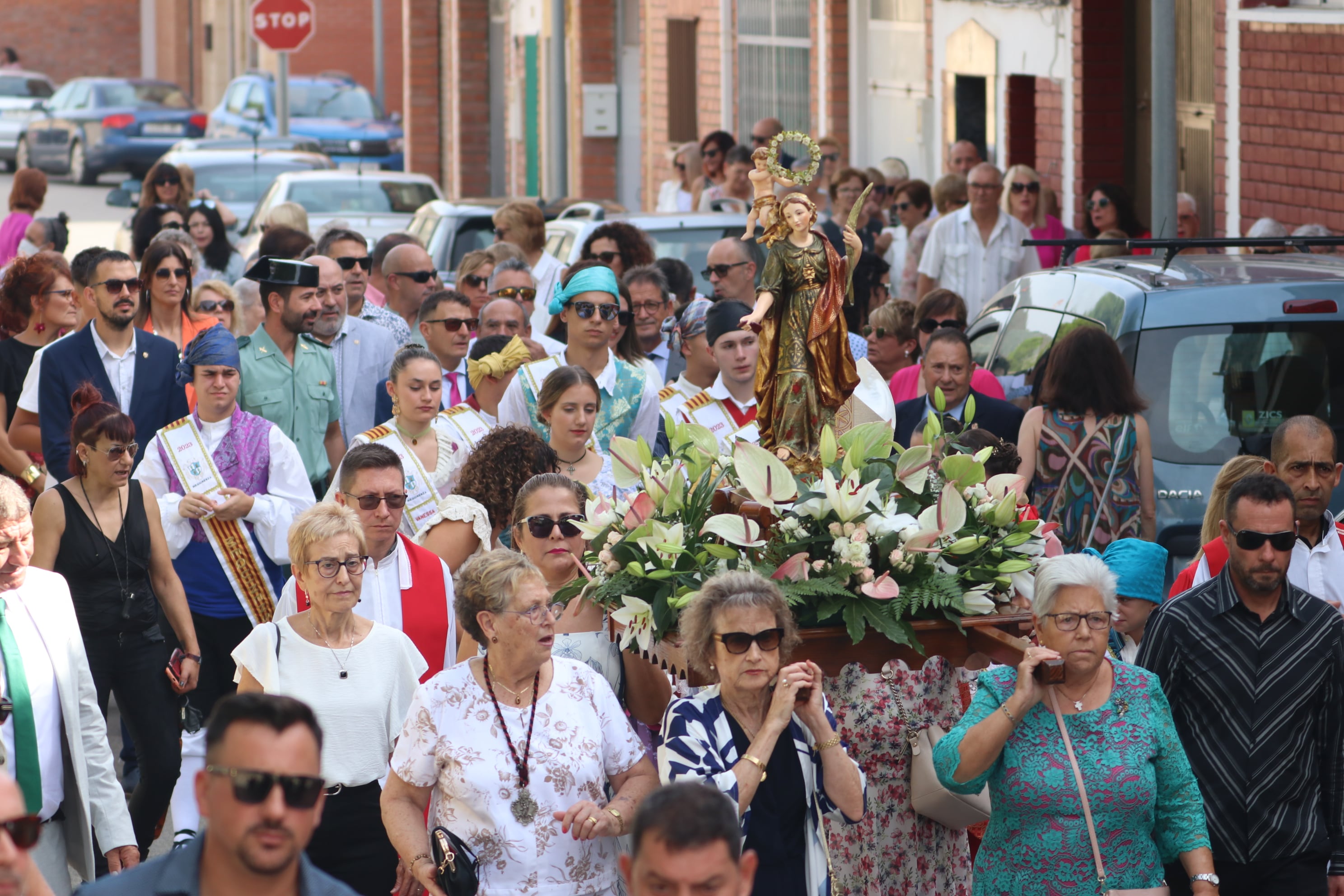 Las fiestas comienzan con la tradicional procesión. Foto: Ayuntamiento de Mequinenza