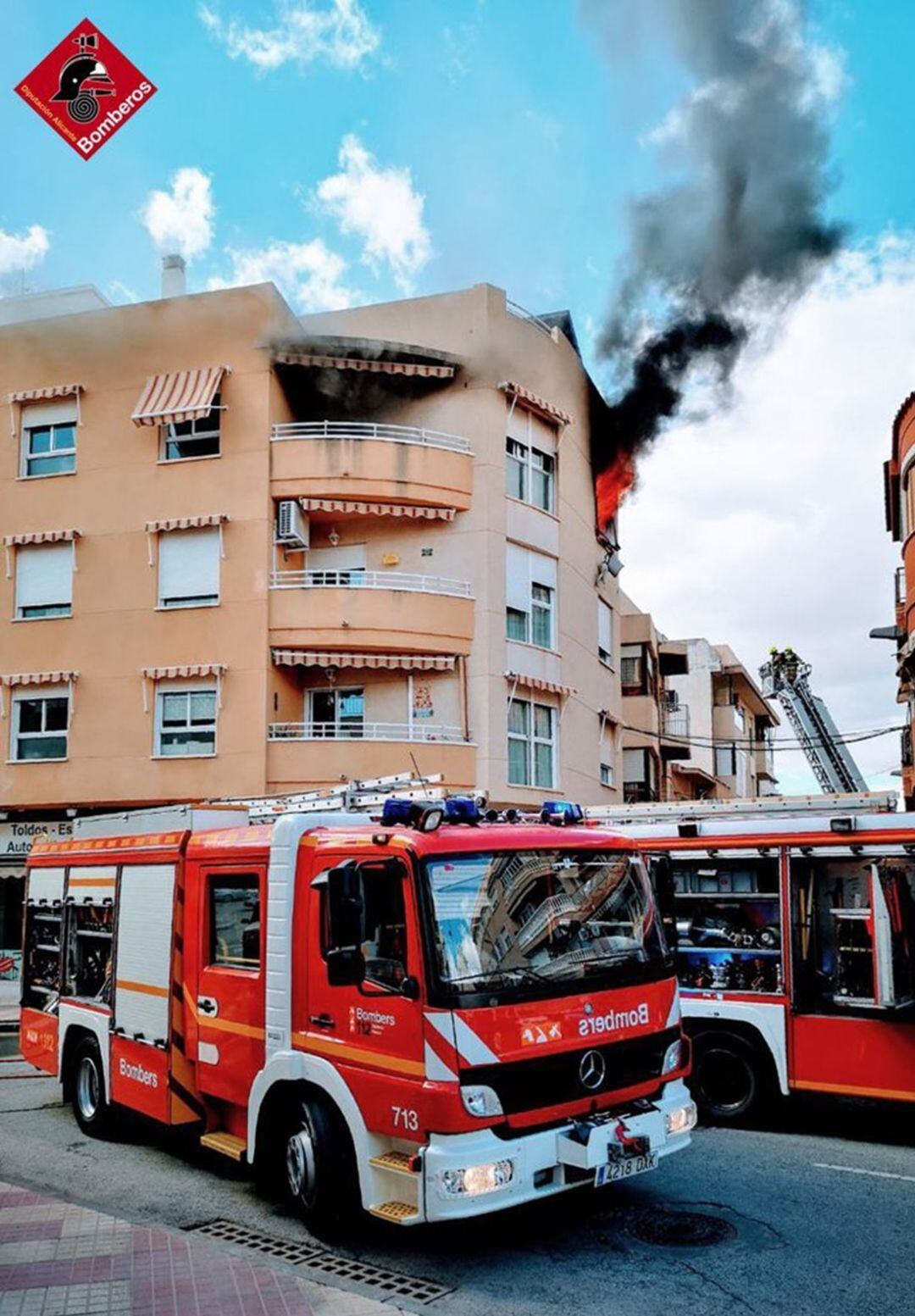 Incendio de una vivienda en El Campello