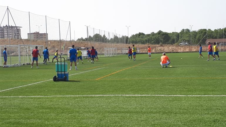 Entrenamiento de la vigente pretemporada de la Arandina