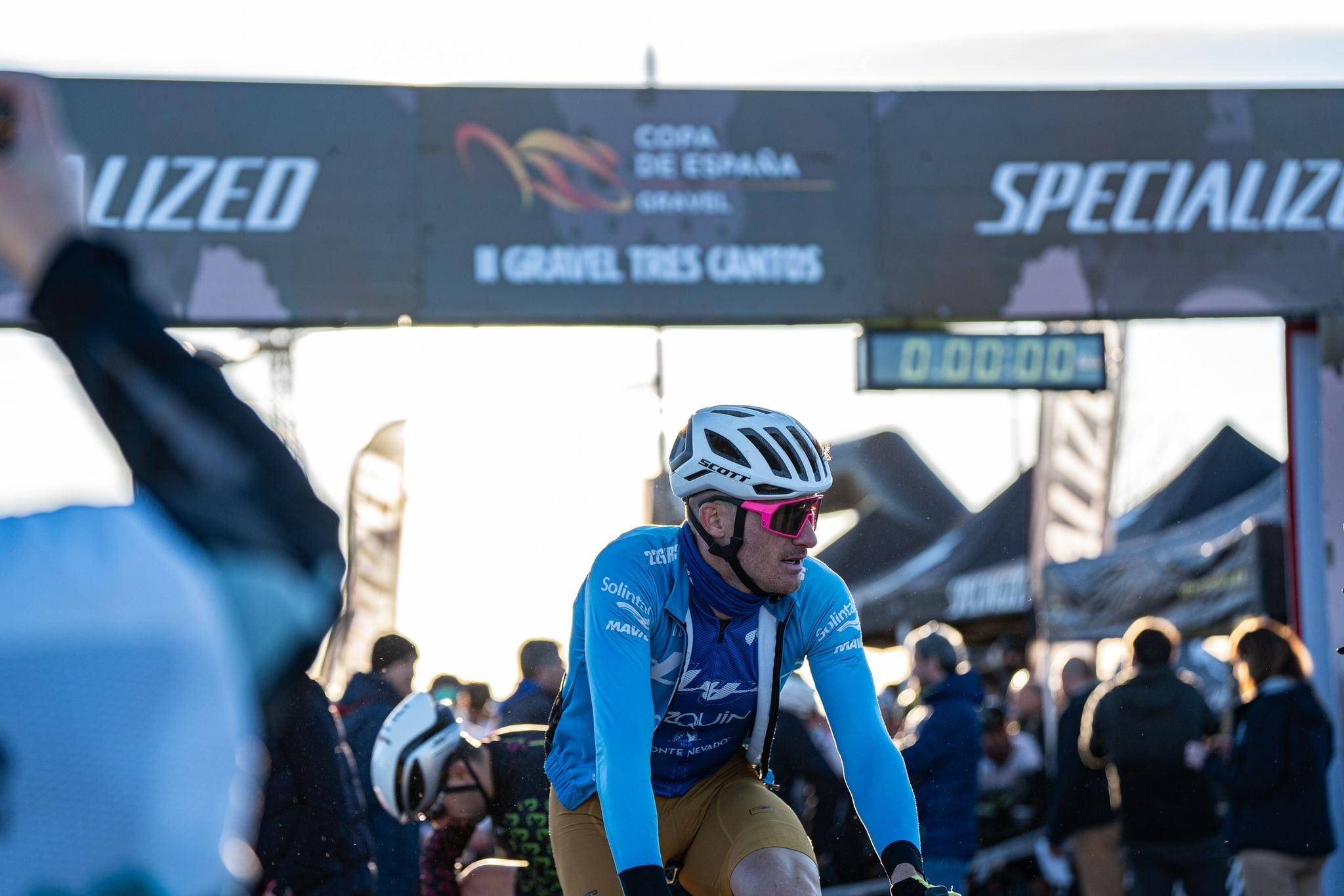 Nacho Pérez, en la salida de la prueba en Tres Cantos