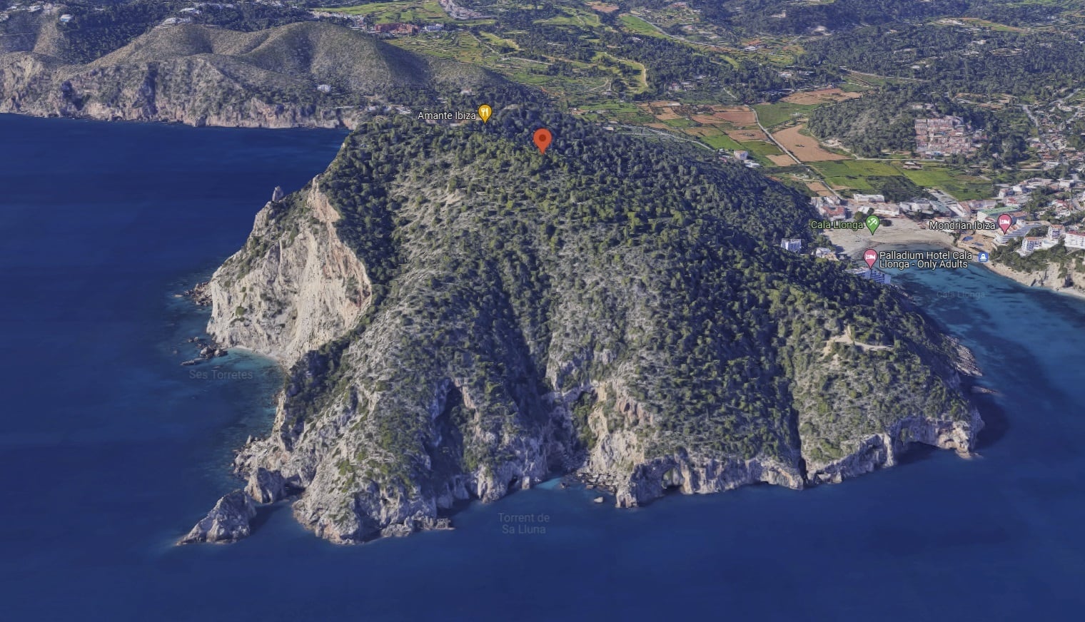 Imagen de la zona de Cala Llonga