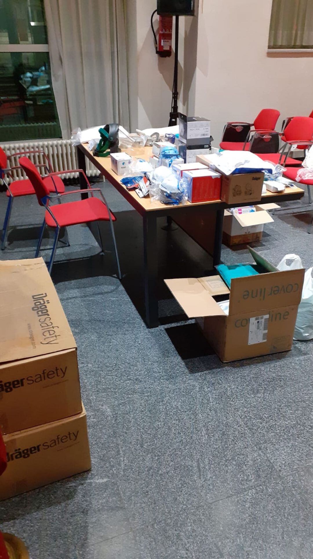 Material entregado en la delegación territorial de la Junta en Palencia