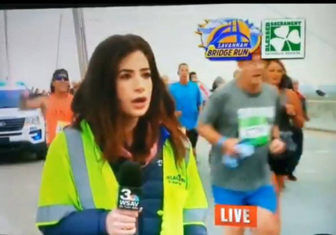 La periodista justo después de sufrir la agresión