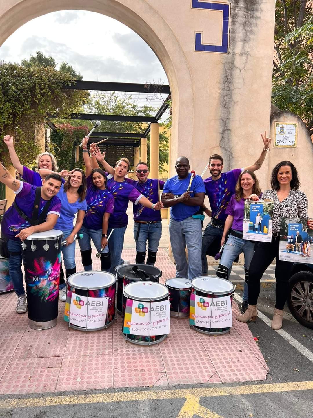La batucada que ha recorrido las calles de Biar