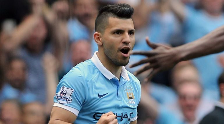 Sergio &#039;Kun&#039; Agüero en el encuentro pasado entre el Manchester City y el Arsenal.