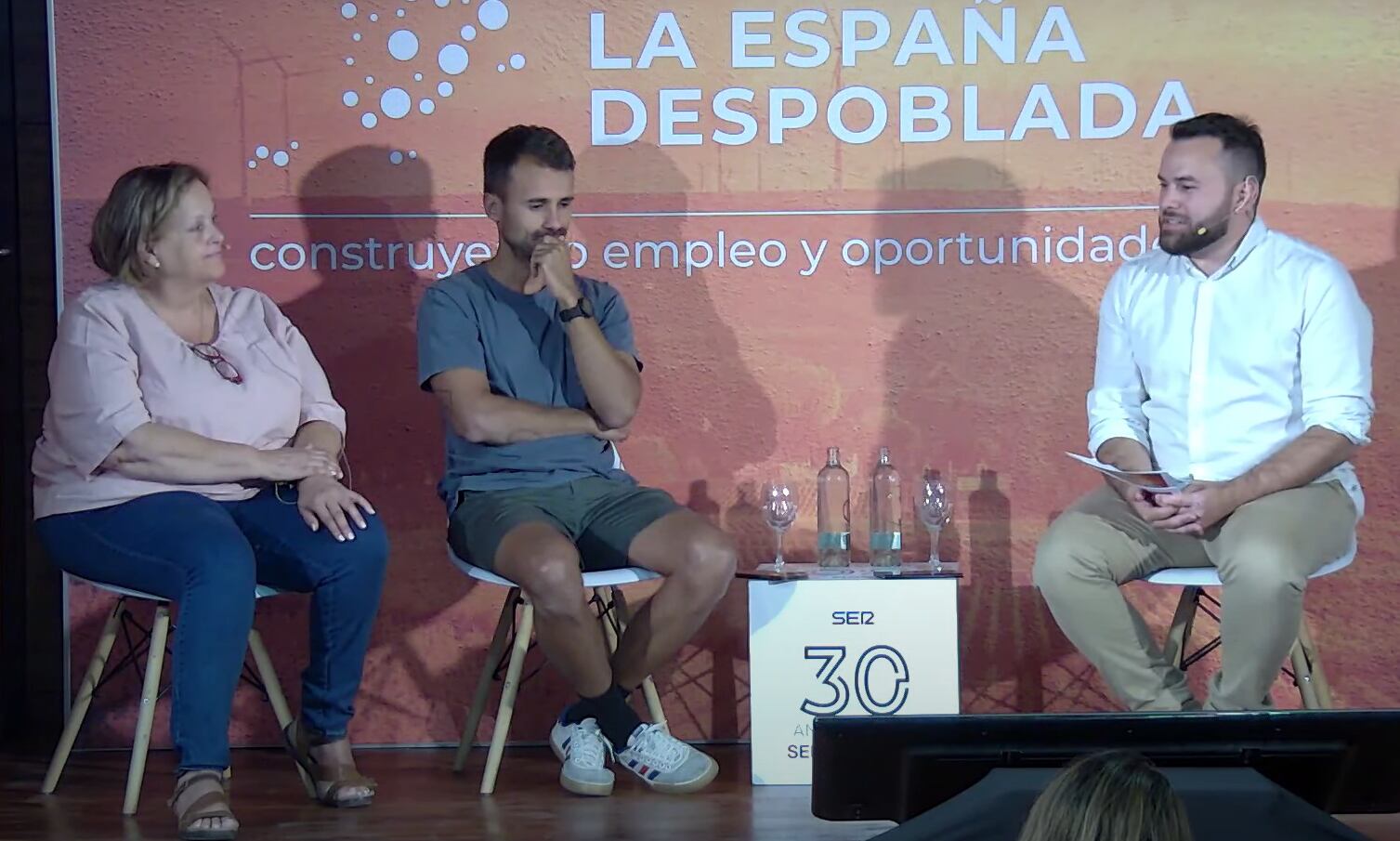 Borja Marrero y Rosa Mari Medina en "La España Despoblada" en Tejeda