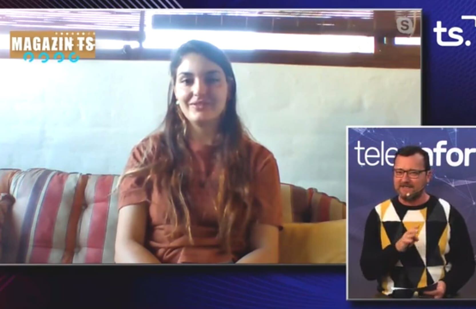 Aitana Martos, durante la entrevista que nos concedió al Magazín de Telesafor.