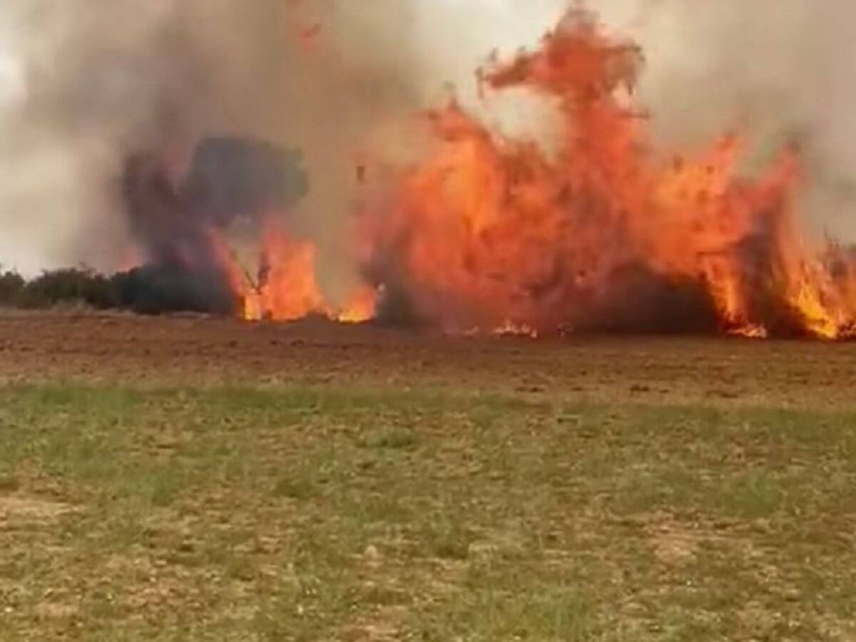 El incendio en Las Bardenas, técnicamente estabilizado pero no controlado