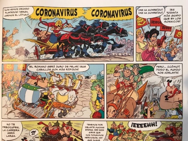 Viñeta de &#039;Astérix en Italia&#039;.