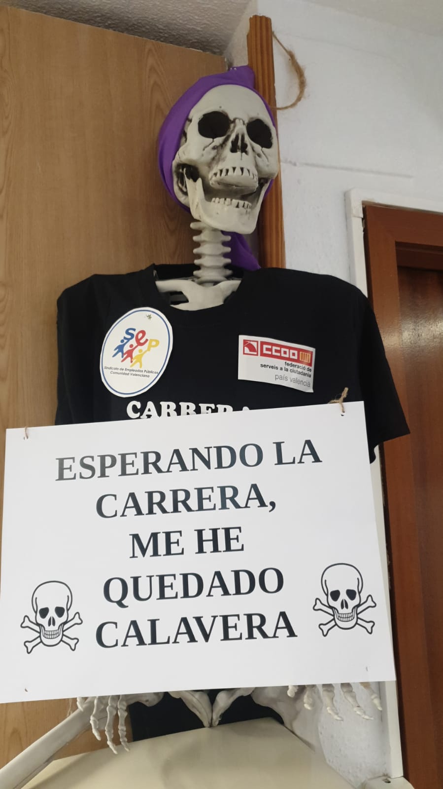 Imagen de archivo de una de las protestas del SEP y CCOO por los retrasos en la implantación de la carrera profesional