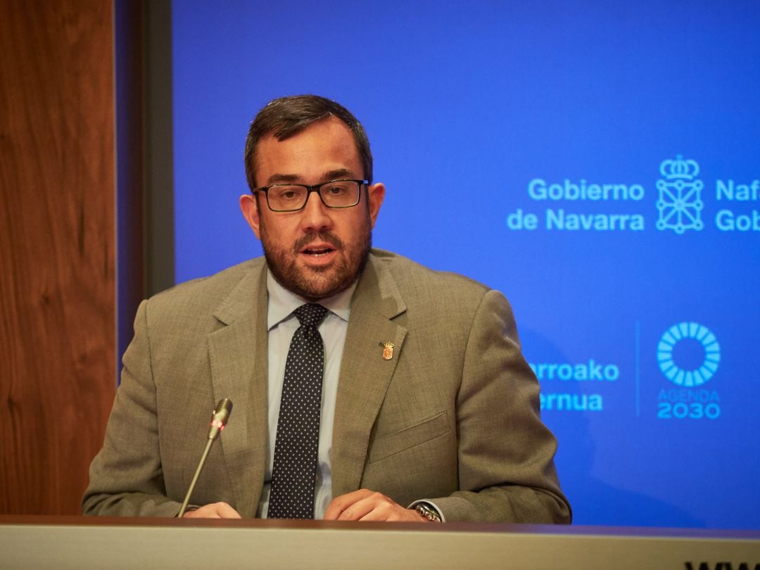 Archivo - El vicepresidente primero y portavoz del Gobierno de Navarra, Javier Remírez