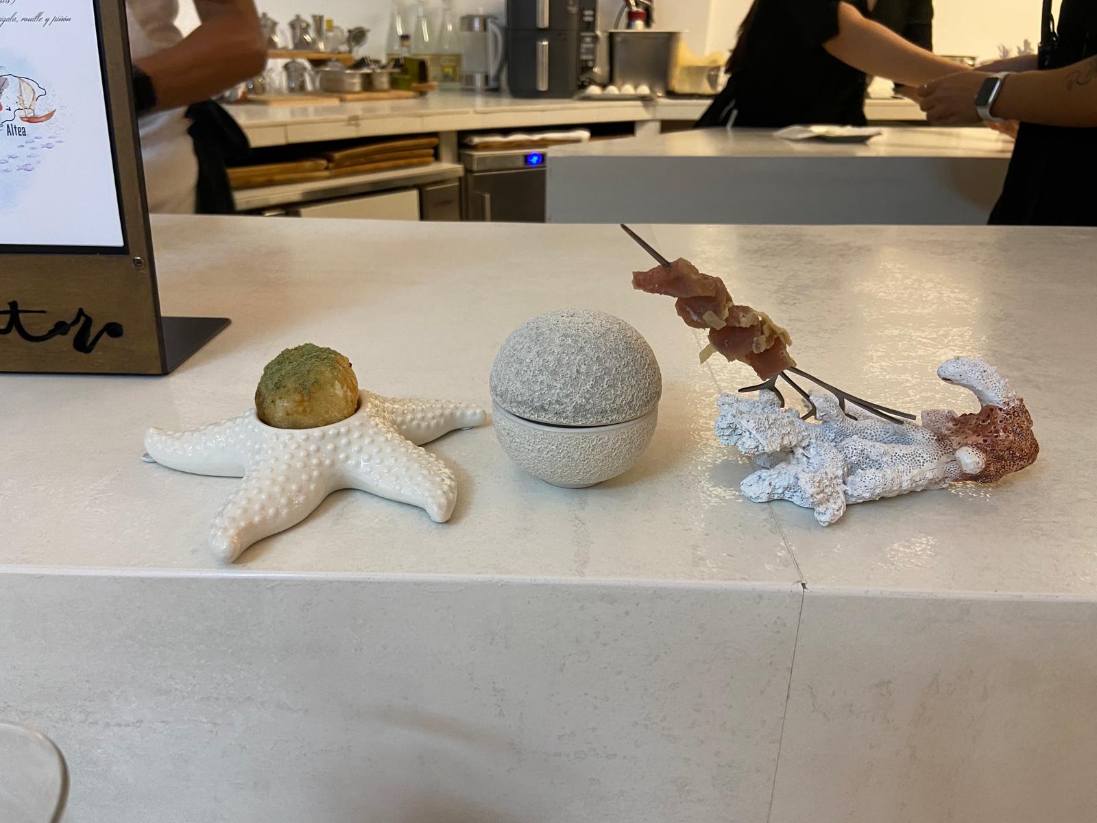 Uno de los platos del menú degustación del restaurante Espacio Montoro