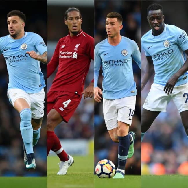 Lateral derecho: Wyle Walker. 57 millones (2017) Central: Virgil Van Dijk. 85 millones (diciembre 2017) Central: Aymeric Laporte. 65 millones (enero 2018) Lateral izquierdo: Benjamin Mendy. 58,1 millones (2017)
