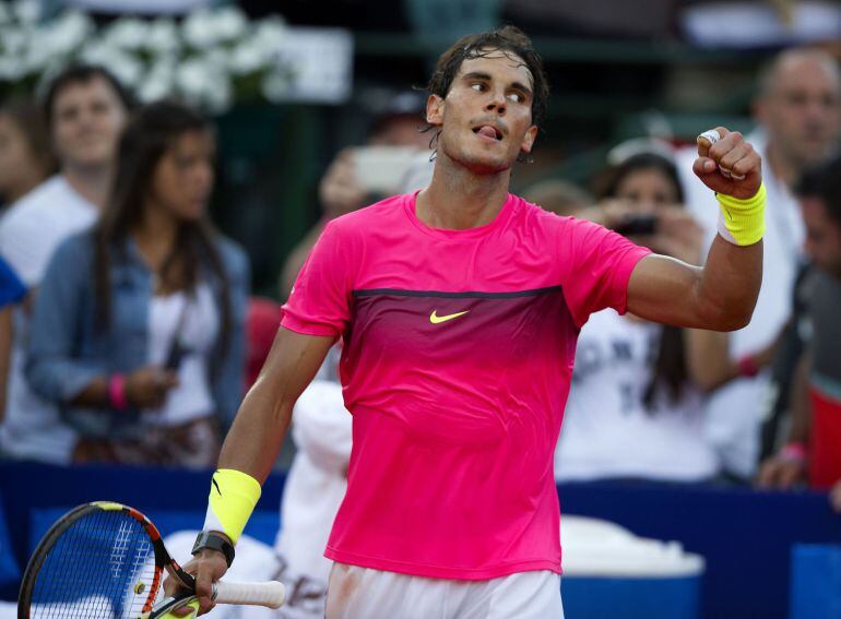 Rafael Nadal celebra su pase a la final.