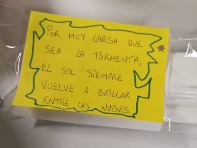 Otro mensaje recibido por los pacientes