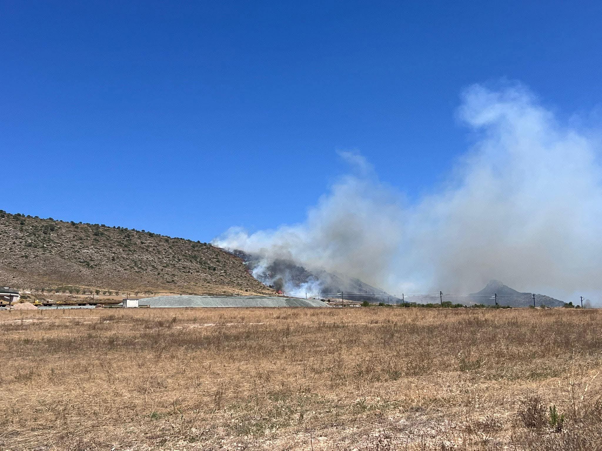 Incendio en Villena (Alicante)
