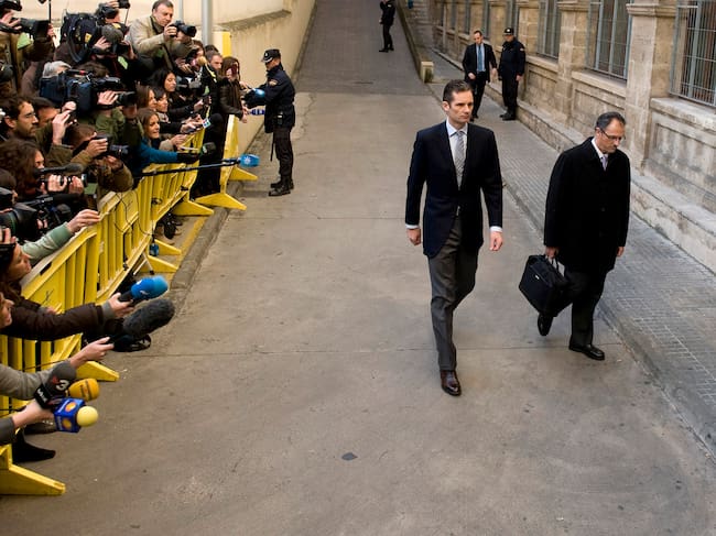 Iñaki Urdangarin justo antes de testificar ante el juez