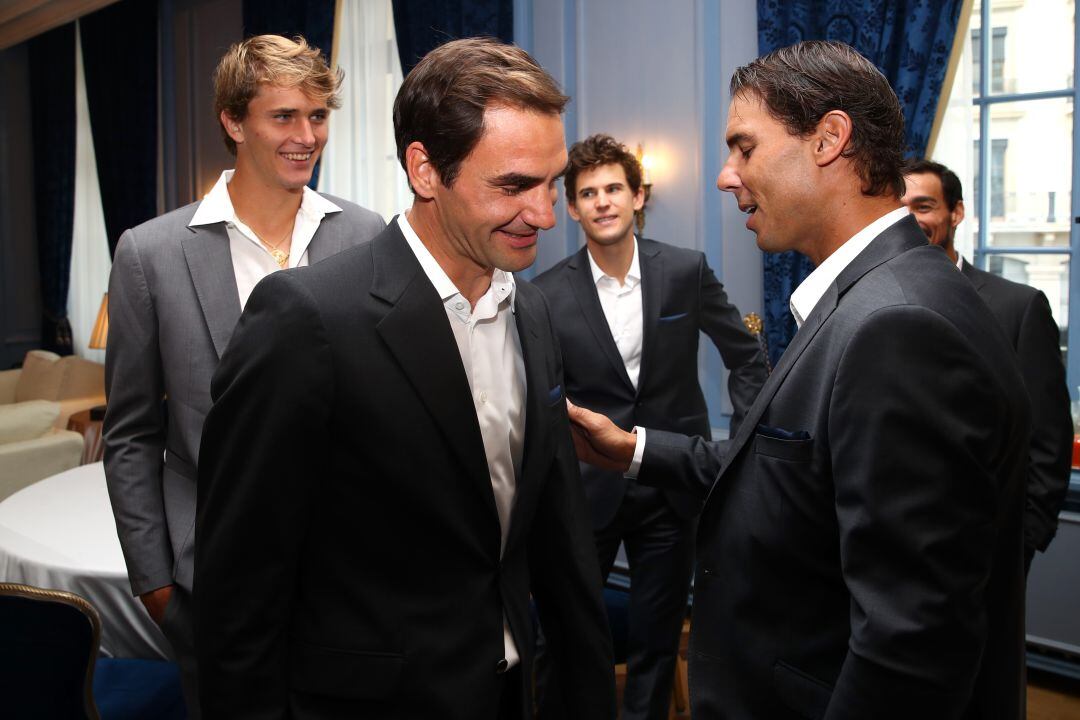 Roger Federer y Rafa Nadal en la Laver Cup