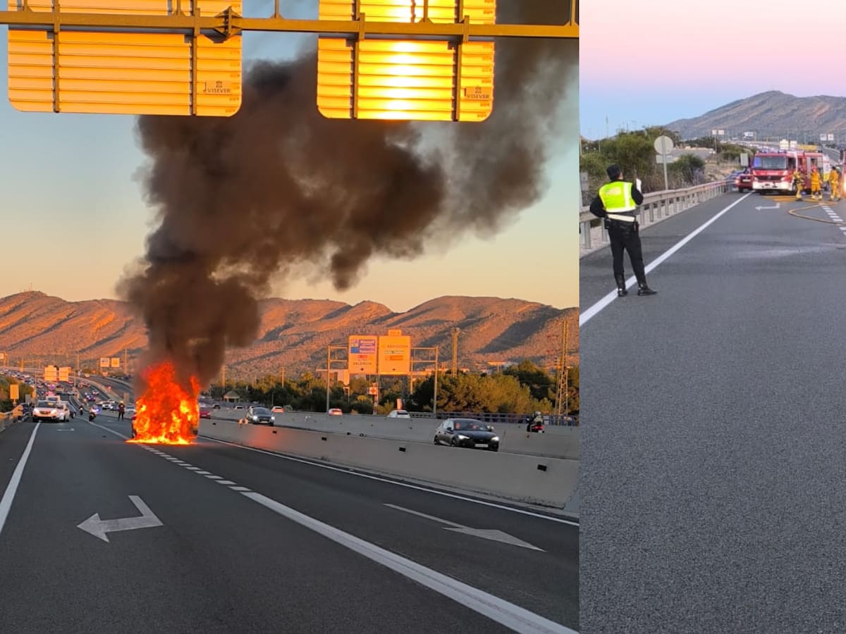 Un accidente de tráfico en Benidorm deja dos heridos leves y retenciones en la N-332