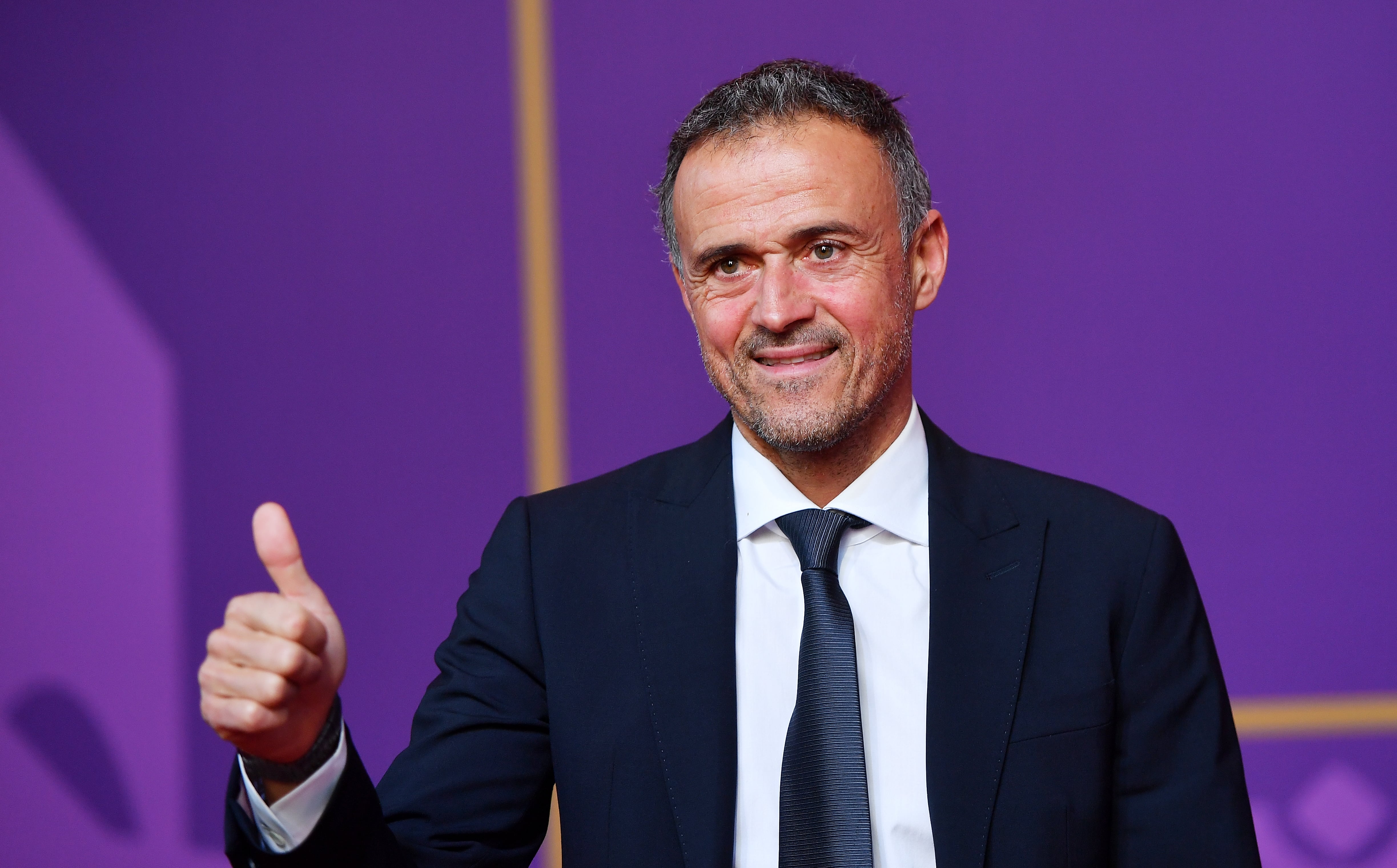 El seleccionador nacional, Luis Enrique, en la gala de grupos de la FIFA