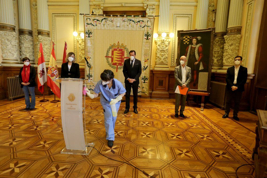 Rueda de prensa en el Ayuntamiento de Valladolid