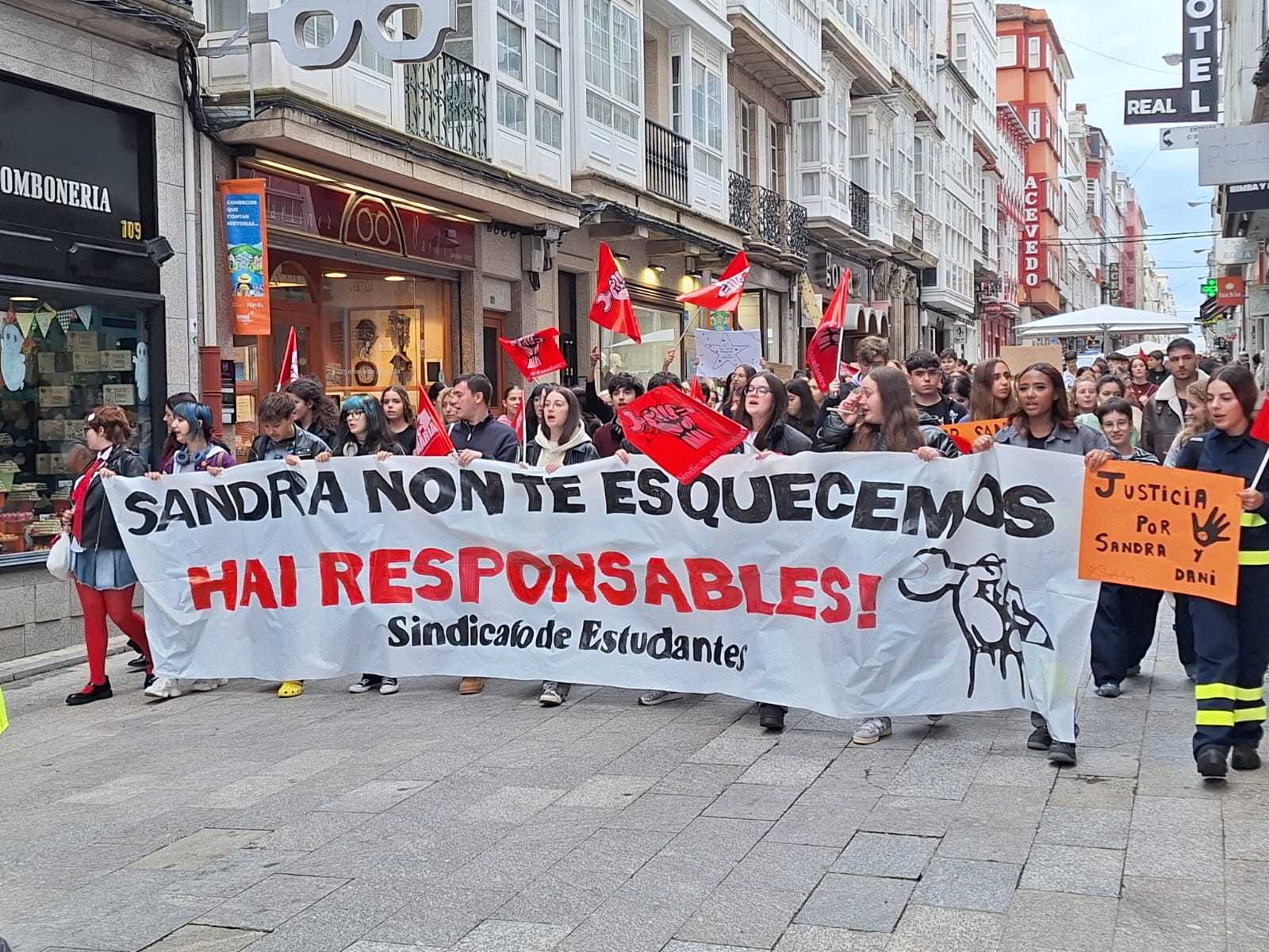 Manifestación del Sindicato de Estudiantes contra el bullying en Galicia